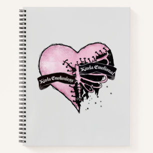Carnet Pastel Goth Heart   Émotionnel et sans émotion
