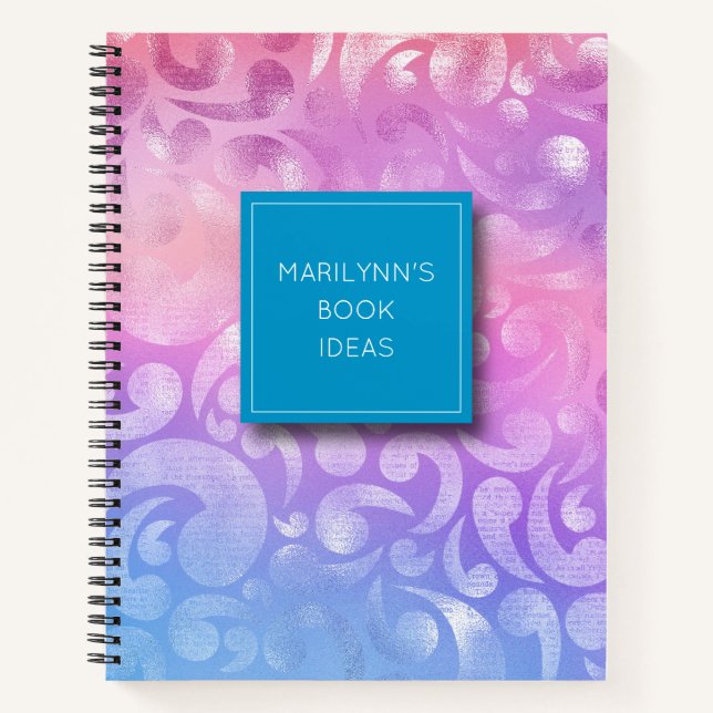 Carnet Pastel Iridescendant personnalisé (Devant)
