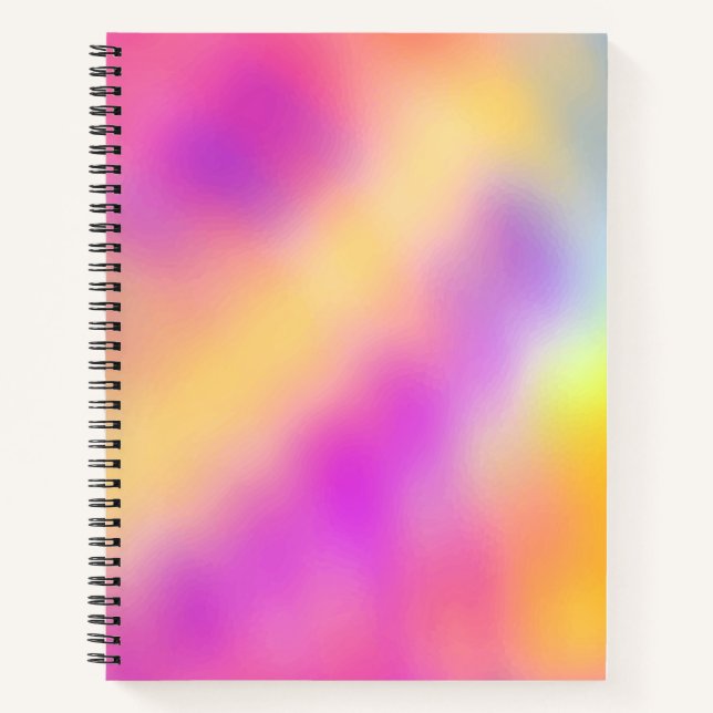 Carnet Pastel Iridescente Coloré Design dégradé (Devant)