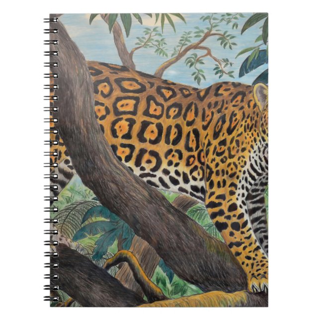 Carnet Pastel jaguar : dessin de la jungle. (Devant)