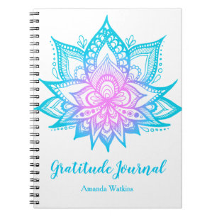 Carnet Pastel Lotus Flower Meditation Gratitude