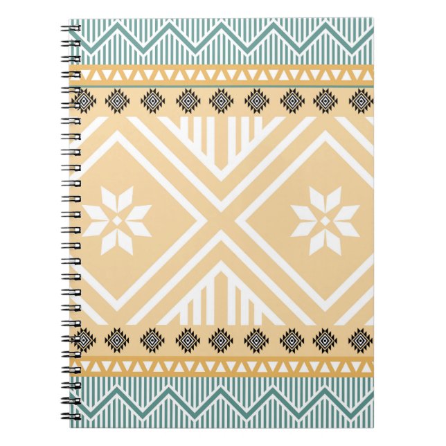 Carnet Pastel Native Fabric Motif sans couture, Thai Nati (Devant)