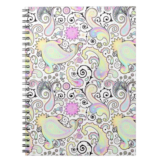 Carnet Pastel paisley (Devant)