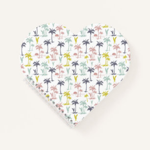 Carnet Pastel Palm Tree by the Beach Motif