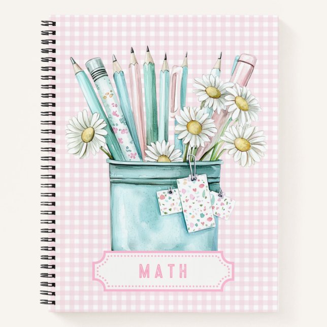 Carnet Pastel Pencils | Math (Devant)