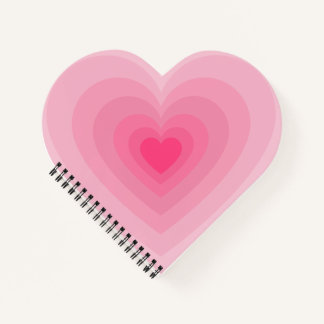 Carnet Pastel Pink Heart Design - Symbole d'amour moderne