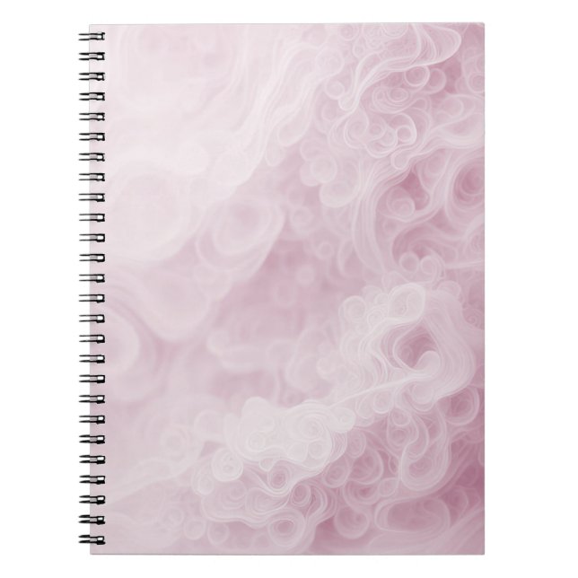 Carnet Pastel Pink Swirl Abstrait (Devant)