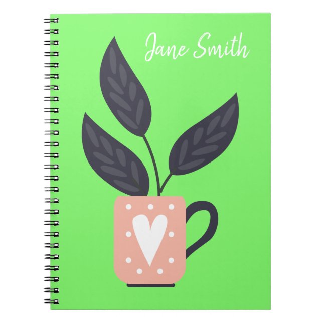 Carnet Pastel plante moderne simple (Devant)