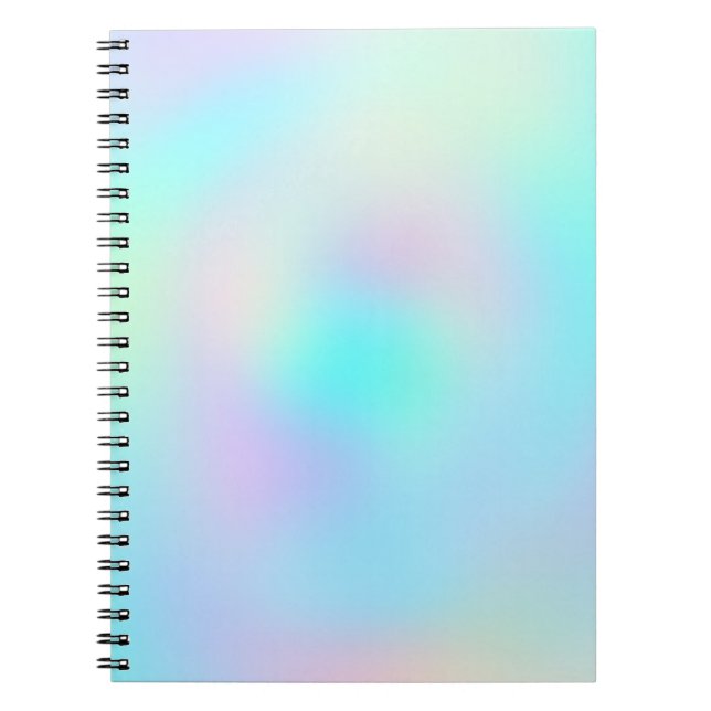 Carnet Pastel Rainbow Colonnes Abstrait Blur Gradient Omb (Devant)