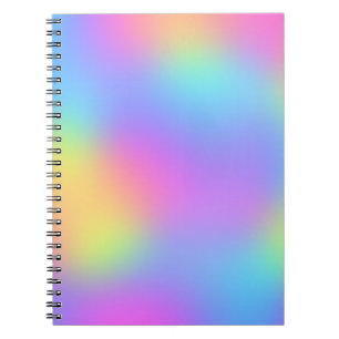 Carnet Pastel Rainbow Colors Abstrait Blur Gradient Ombre