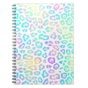 Carnet Pastel Rainbow Leopard Motif
