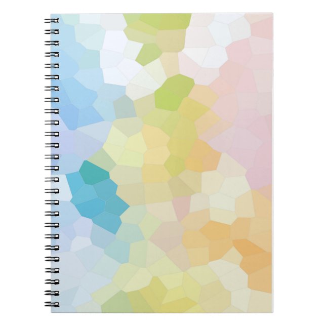 Carnet Pastel Rainbow Mosaic Art Abstrait (Devant)