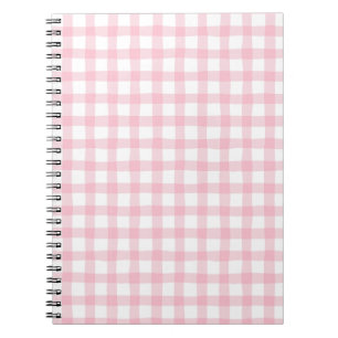 Carnet Pastel Rose à Carreaux – Motif Esthétique Douce et