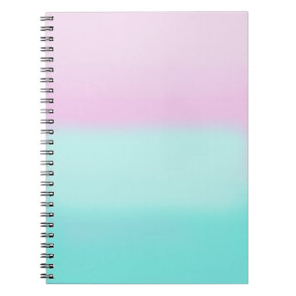 Carnet Pastel rose et turquoise