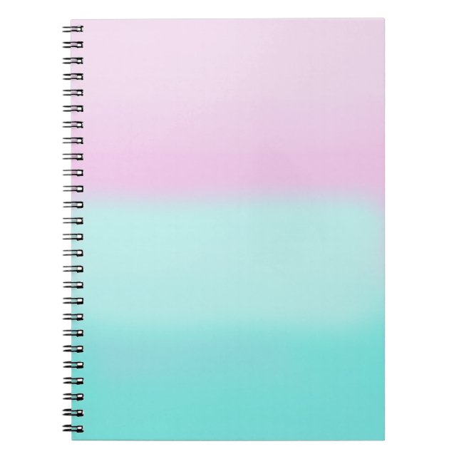 Carnet Pastel rose et turquoise (Devant)