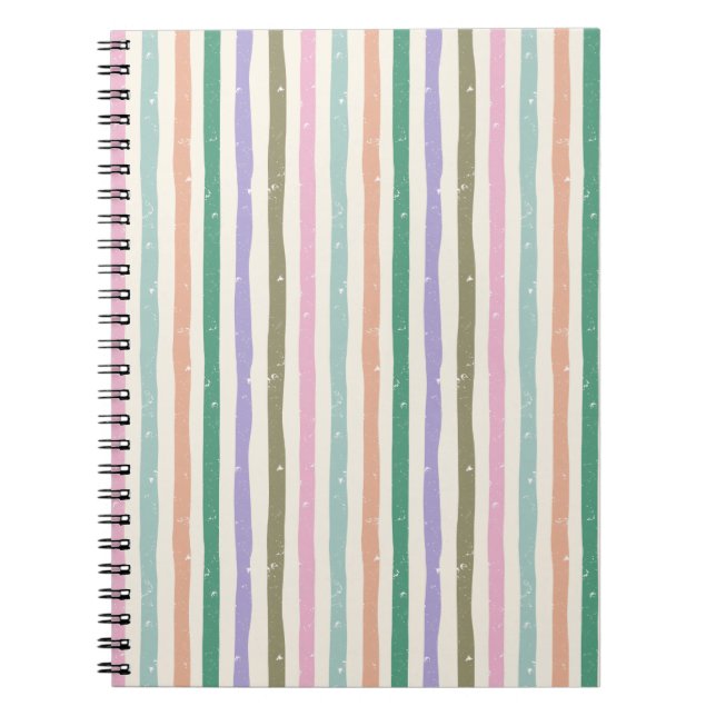 Carnet Pastel Rustic Striped (Devant)