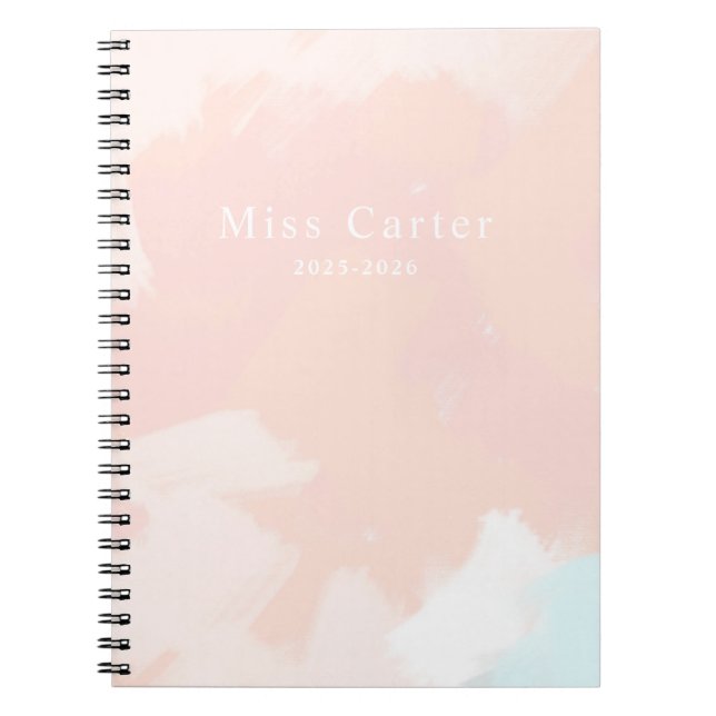 Carnet Pastel Springtime with Name and Year Details (Devant)