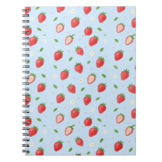 Carnet Pastel Strawberry Dreams Motif sans couture