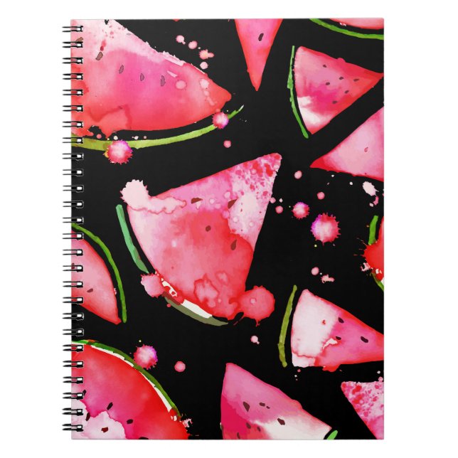 Carnet Pastèque à l'aquarelle 2 (Devant)
