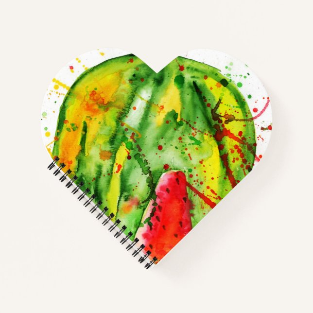 Carnet pastèque Abstraite couleur vive (Devant)