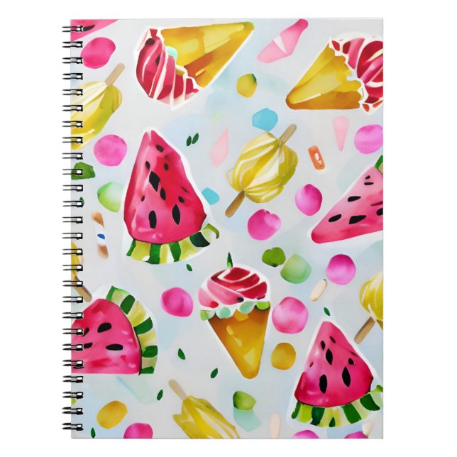 Carnet pastèque de crème glacée Whimsical (Devant)