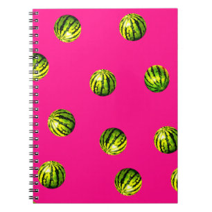 Carnet pastèque rose motif