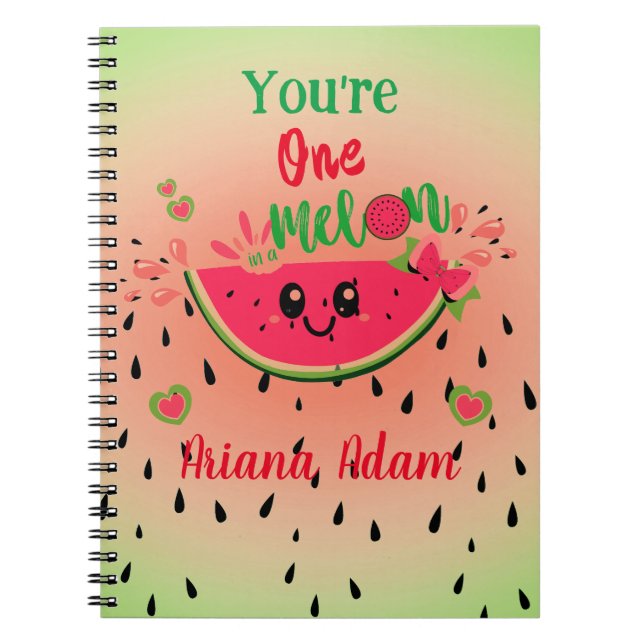 Carnet Pastèque Un Nom De Fille Anniversaire De Naissance (Devant)