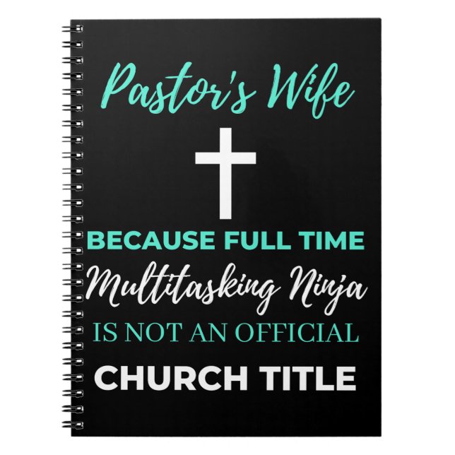 Carnet Pastor's Wife Because Full Time Multitasking (Devant)