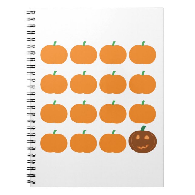 Carnet Patch Citrouille d'Halloween mignon (Devant)