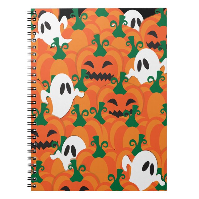 Carnet Patch Citrouille Haunted Halloween Ghosts (Devant)