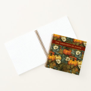 Carnet Patch de citrouilles Art Nouveau Halloween