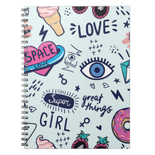 Carnet Patch de mode : Stickers Pop Art.