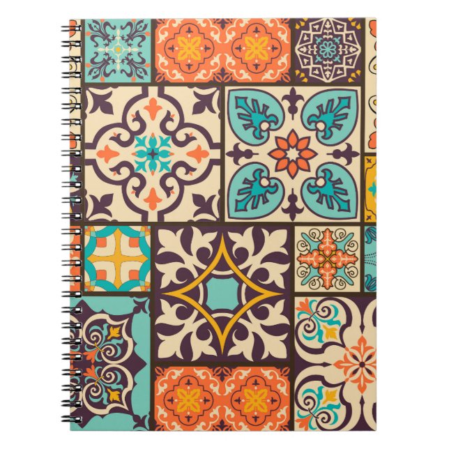 Carnet Patchwork coloré Islam Motifs Carrelage (Devant)
