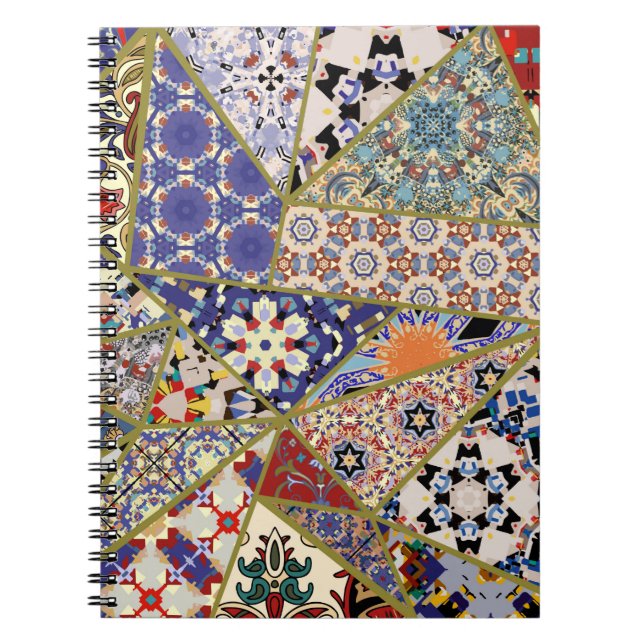 Carnet patchwork de carreaux d'origine espagnole Abstrait (Devant)
