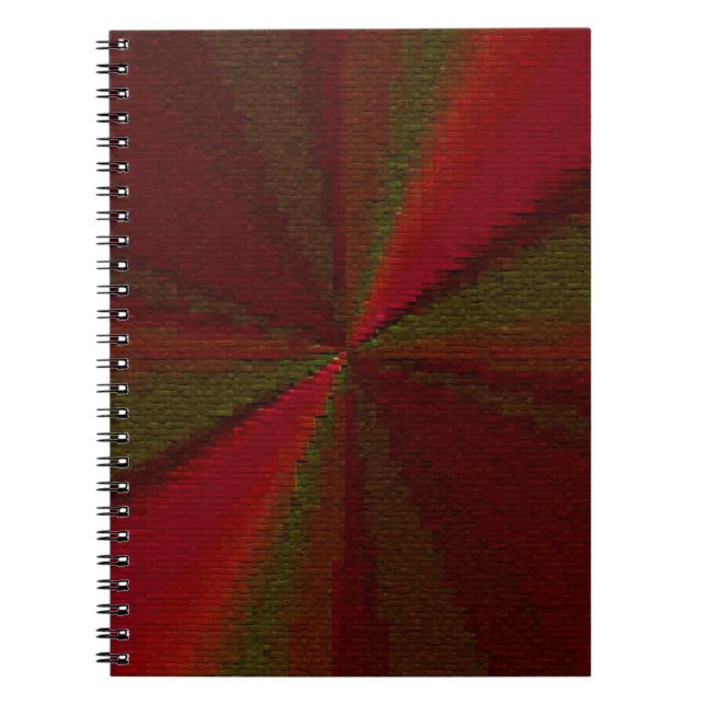 Carnet Patchwork de dégradé circulaire rouge à vert (Devant)