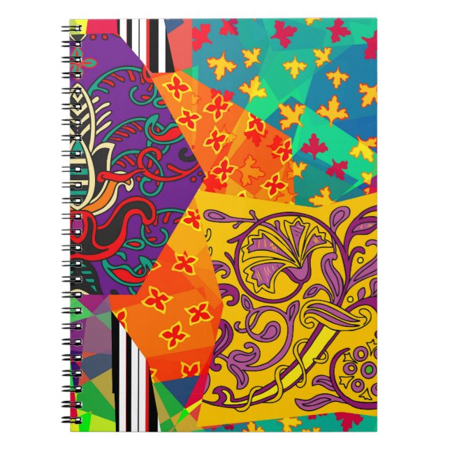 Carnet Patchwork indien turc festier Mandala (Devant)