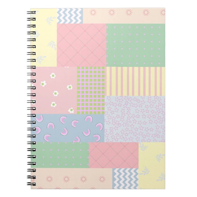 Carnet Patchwork Pastel (Devant)