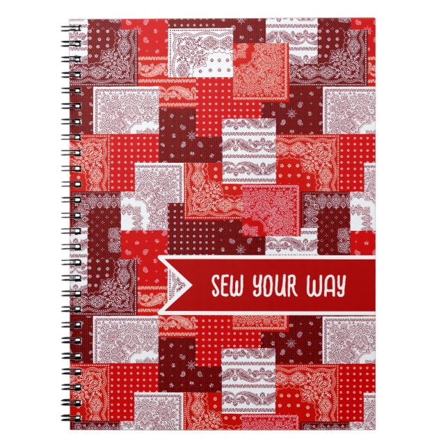 Carnet Patchwork personnalisé de bandana en couture sur m (Devant)