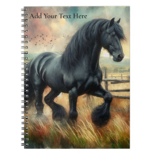 Carnet Pâte de Cheval Frésilien Noir clôtures rustiques