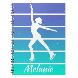 Carnet "Patinage artistique" patinage sur glace nom perso