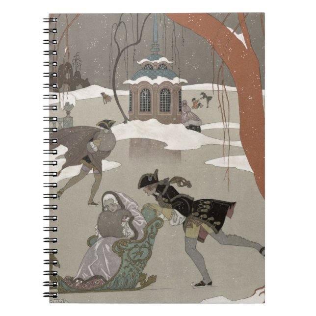 Carnet Patinage de glace sur le lac congelé, illustration (Devant)
