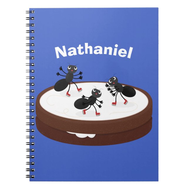 Carnet Patinage sur glace de fourmis joyeuses sur dessin  (Devant)