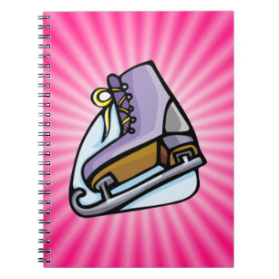 Carnet Patinage sur glace rose