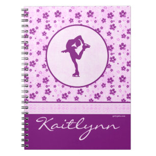 Carnet Patineur artistique personnalisé Purple Heart