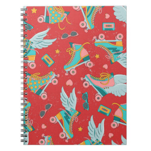 Carnet Patins à rouleaux aux couleurs vives avec et sans