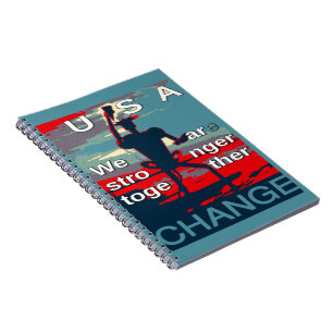 Carnet Patriotic USA Hope Graphisme Art Design