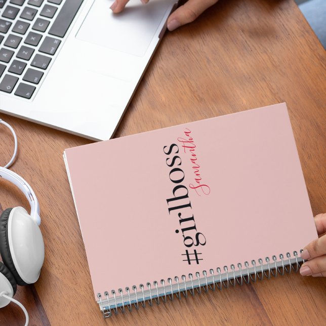 Carnet Patron et nom de fille rose moderne | best Girly G (Créateur téléchargé)