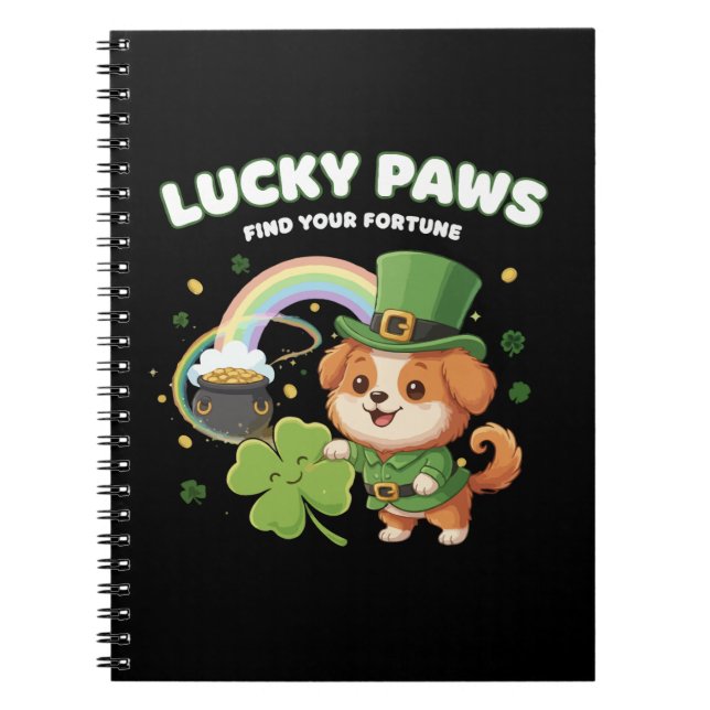 Carnet  "Patte Chanceuse Saint-Patrick Chiot" (Devant)