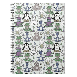 Carnet Patter les yoga poses Yoga seamless pattern 66