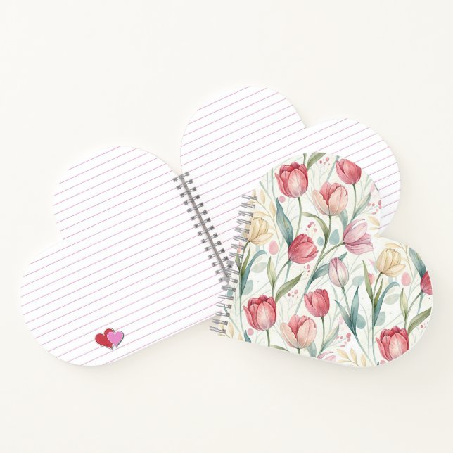 Carnet Pattern Watercolor Modern Tulips (Intérieur)